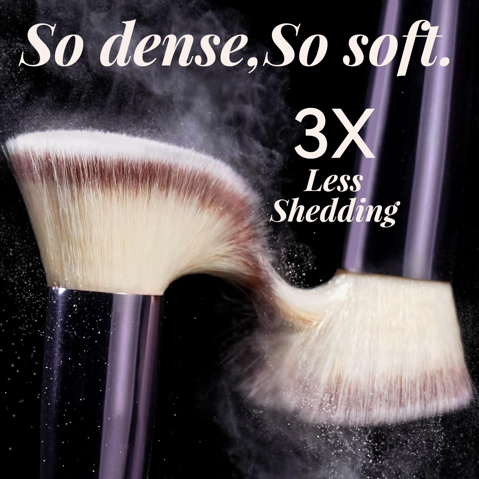 BS-MALL Professional Makeup Brush Set 18 Pcs Premium Synthetic Foundation Powder Concealers Eye Shadows Blush Makeup Brushes with Travel Case (Matte white beige)