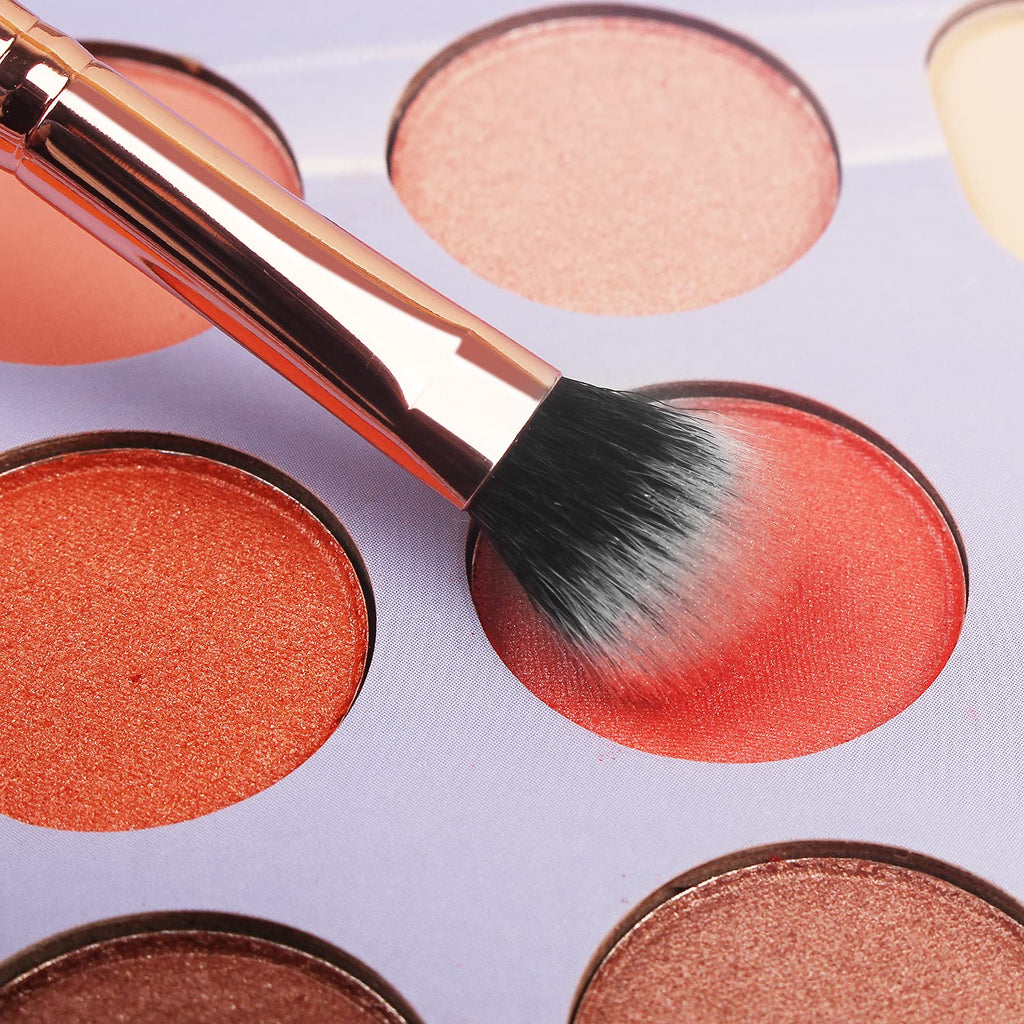 Real Perfection Makeup Brush Set 16 Pcs with 1 Eyebrow Razor Premium Synthetic Foundation Powder Concealers Eyeshadow Blush Makeup Brushes Make up Brushes Kit (Pink)
